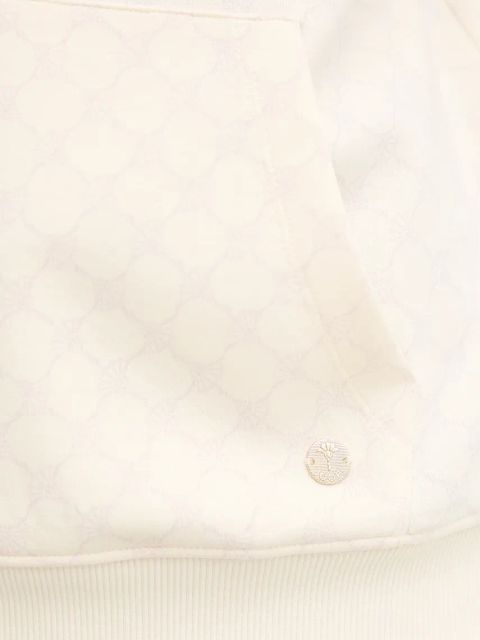 Joop! bluza damska kolor beżowy z kapturem wzorzysta 30030062 10007096