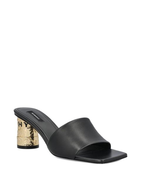 Givenchy logo-embossed leather sandals - Black