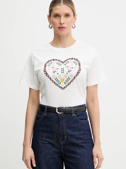 Weekend Max Mara t-shirt bawełniany TENUE damski kolor biały 2615971051600 - zdjęcie produktu nr 1