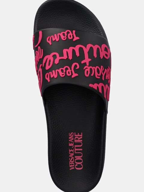 Versace Jeans Couture klapki damskie kolor czarny 79VA3SQ1 71352 899