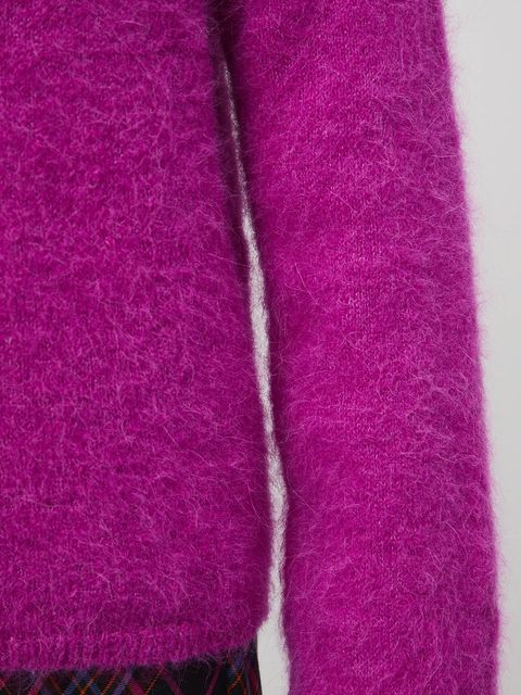 Medicine sweter z wełną alpaki kolor fioletowy