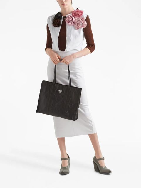 Prada large leather tote bag - Black - zdjęcie produktu nr 2