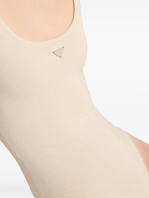 Prada rhinestone-embellished swimsuit - Neutrals