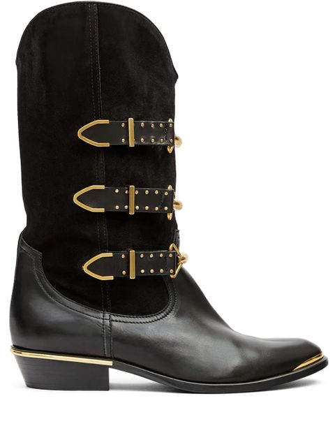 ISABEL MARANT Mexia buckle-fastening boots - Black - zdjęcie produktu nr 1