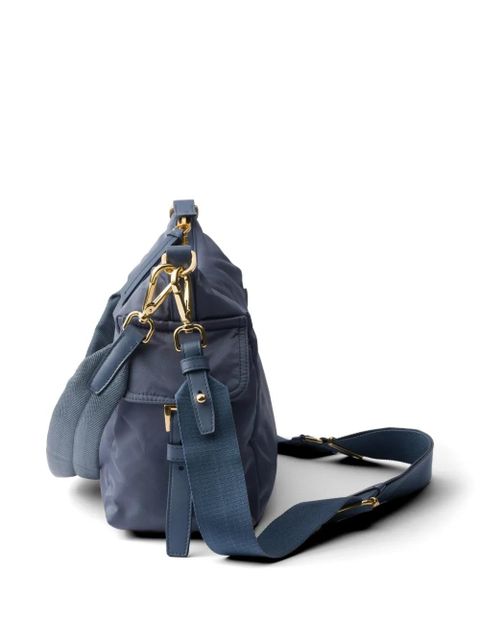 Prada Explore large Re-Nylon and leather bag - Blue