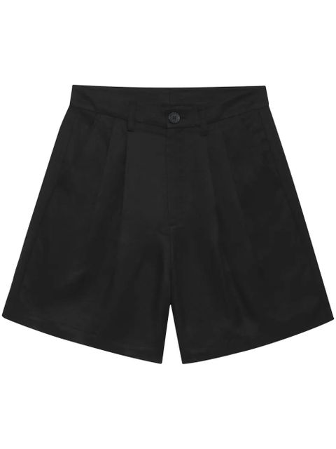 ANINE BING Carrie pleat-detailing shorts - Black - zdjęcie produktu nr 1