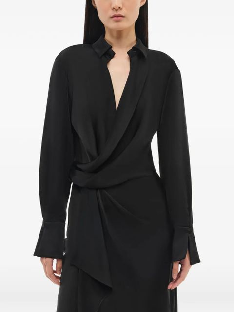 Simkhai Signature Talita long-sleeve midi dress - Black