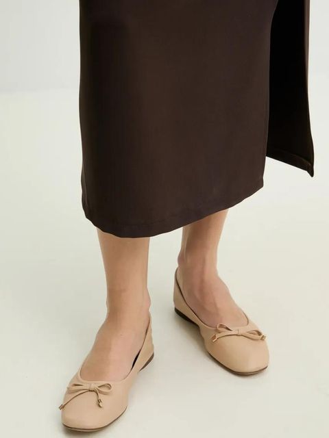 Answear.LAB baleriny skórzane kolor beżowy - zdjęcie produktu nr 1