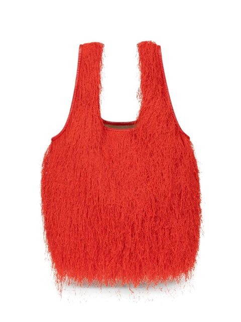 DRIES VAN NOTEN mini ruffled tote bag - Red - zdjęcie produktu nr 1