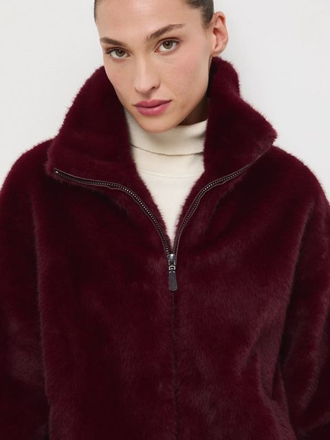 Medicine kurtka damska kolor bordowy przejściowa oversize