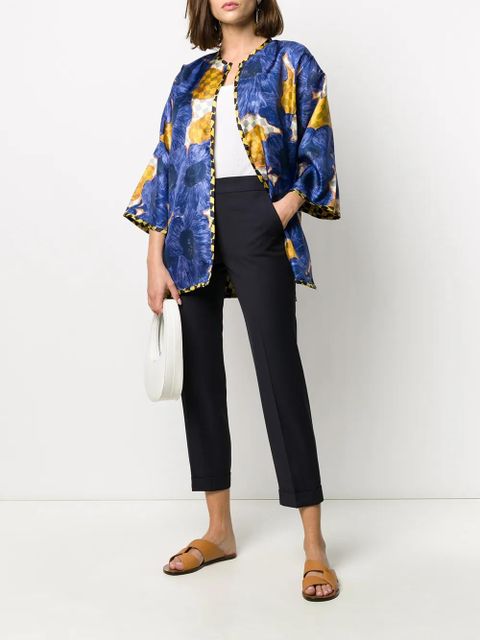 ETRO cropped tailored trousers - Blue