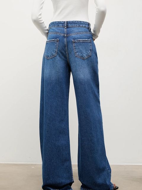 Answear.LAB jeansy damskie kolor niebieski