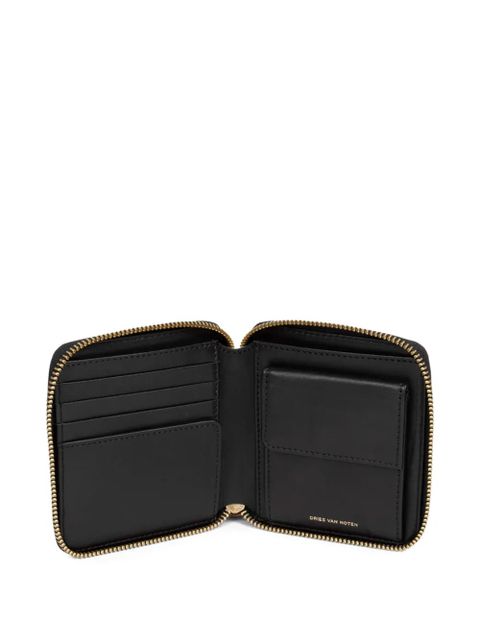 DRIES VAN NOTEN zip leather wallet - Black