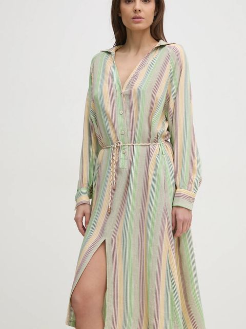 La Petite Française sukienka z domieszką lnu RIVA - zdjęcie produktu nr 1