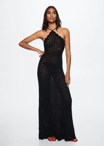 Ażurowa sukienka z dzianiny - zdjęcie produktu nr 1