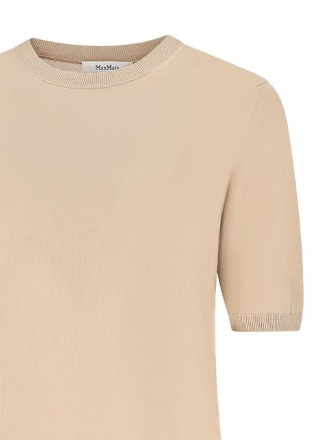 Max Mara short-sleeved crew-neck T-shirt - Neutrals - zdjęcie produktu nr 2