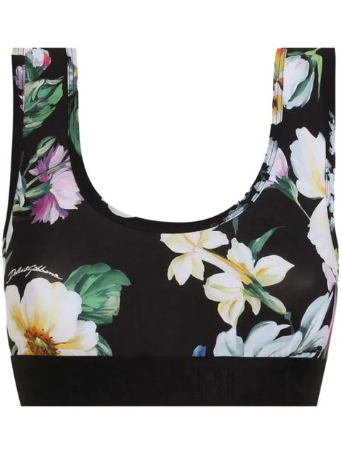 Dolce & Gabbana printed crop top - Black - zdjęcie produktu nr 1