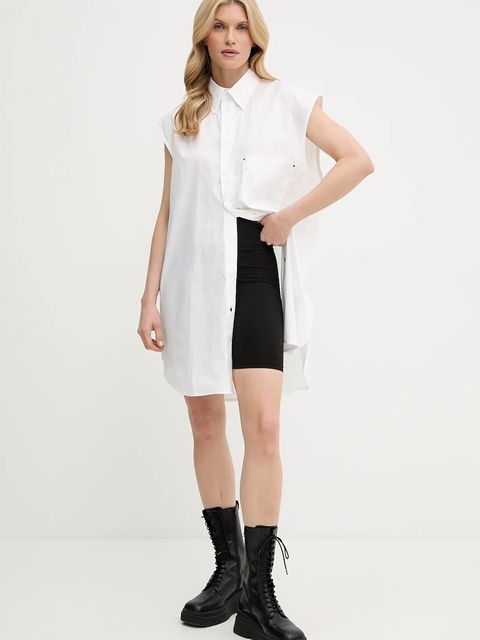 G-Star koszula damska kolor biały relaxed z kołnierzykiem klasycznym D26541-D321 - zdjęcie produktu nr 2