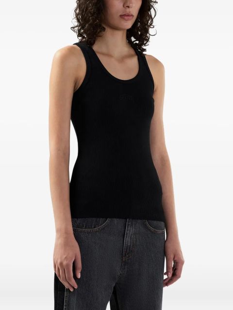 GCDS logo-embroidered tank top - Black