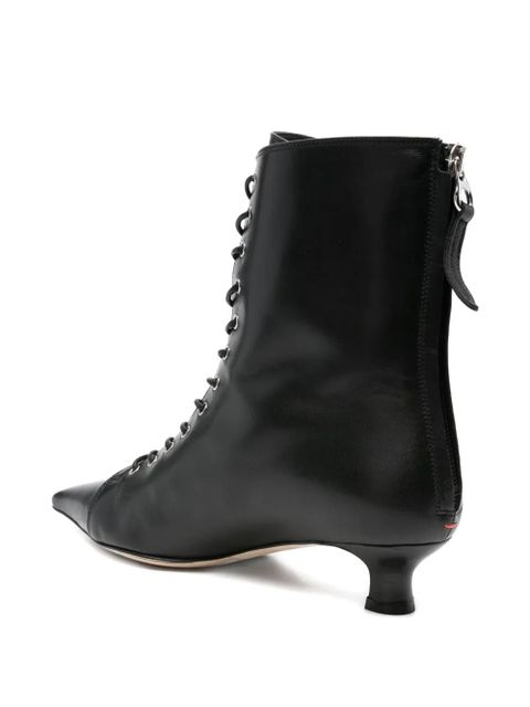 Aeyde 40mm Trixi lace-up pointed-toe boots - Black