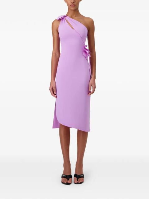 Coperni asymmetric flower gown midi dress - Purple - zdjęcie produktu nr 2