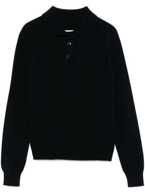 Maison Margiela virgin-wool polo top - Blue - zdjęcie produktu nr 1