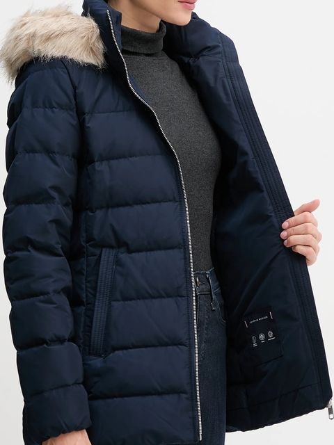 Tommy Hilfiger kurtka puchowa kolor granatowy zimowa WW0WW47542