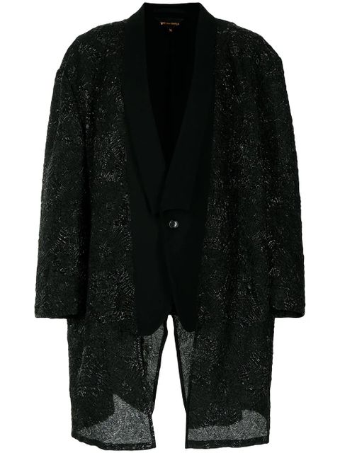 Comme Des Garçons midi single-breasted blazer - Black - zdjęcie produktu nr 1