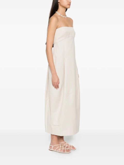 St. Agni pleated cocoon dress - Neutrals