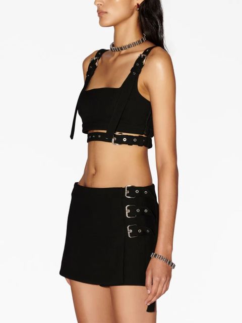 AMBUSH belt-detailing crop top - Black