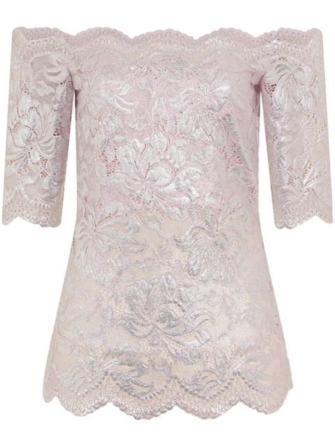 Rabanne floral-lace blouse - Pink - zdjęcie produktu nr 1