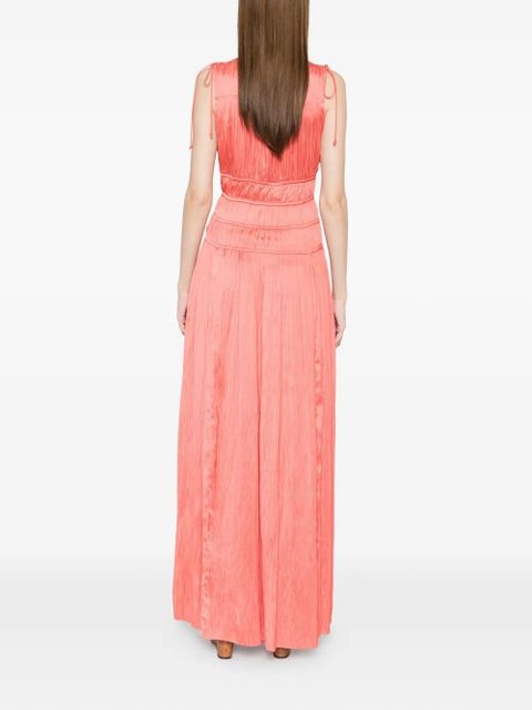 Ulla Johnson Tasneem tie-straps V-neck midi dress - Pink