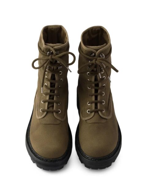 Prada lace-up lug-sole boots - Green