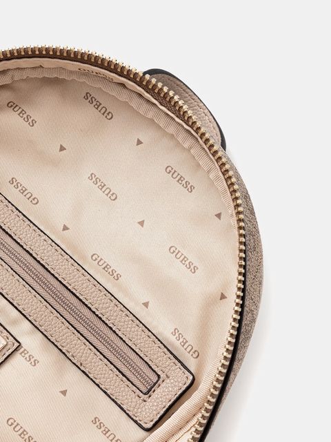 Guess plecak MANHATTAN damski kolor beżowy mały wzorzysty HWSG71 18320