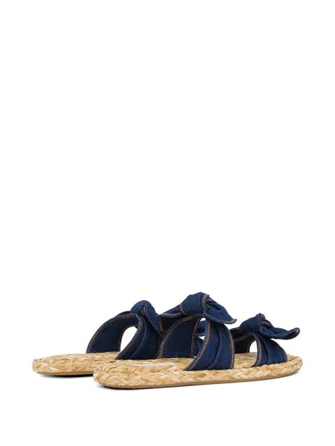 ZIMMERMANN Carousel bow-detail woven-sole flat sandals - Blue
