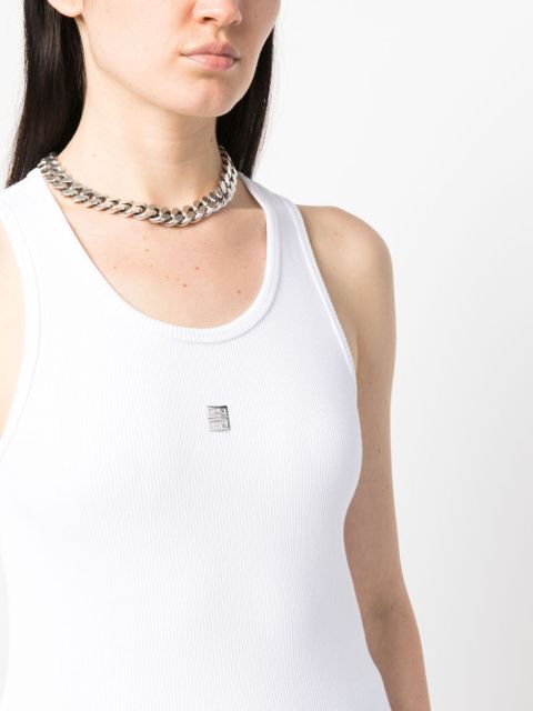 Givenchy 4G-logo plaque sleeveless top - White