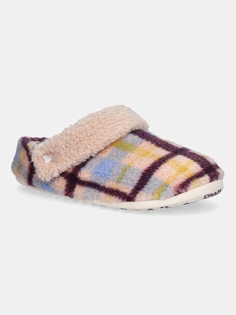Crocs kapcie Classic Cozzzy Plaid Slipper kolor różowy 211911
