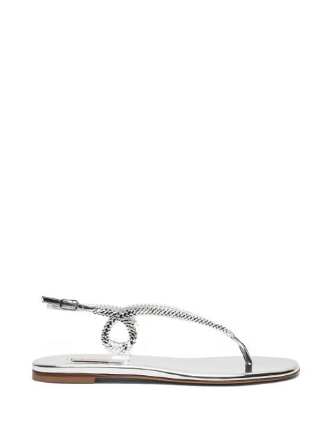Casadei Josephine braided sandals - Silver - zdjęcie produktu nr 1