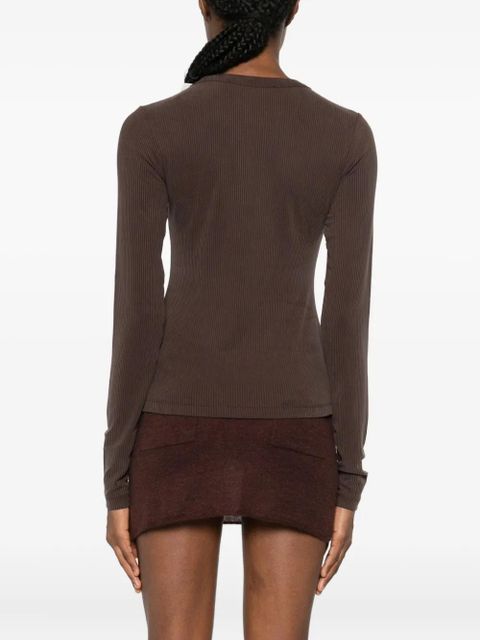 Aya Muse crew-neck sweater - Brown