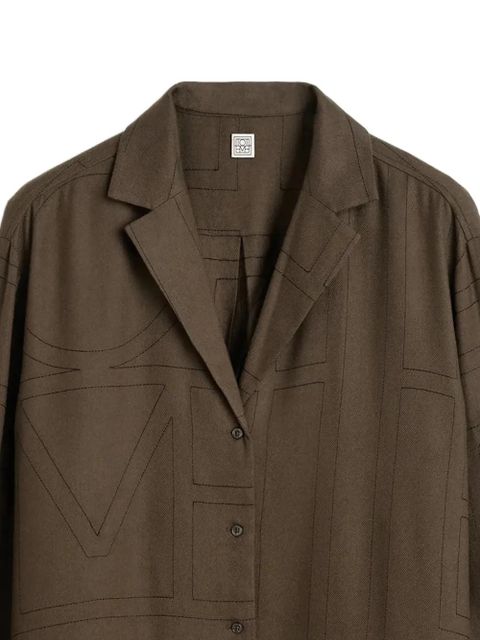 TOTEME monogram flannel top - Brown - zdjęcie produktu nr 2
