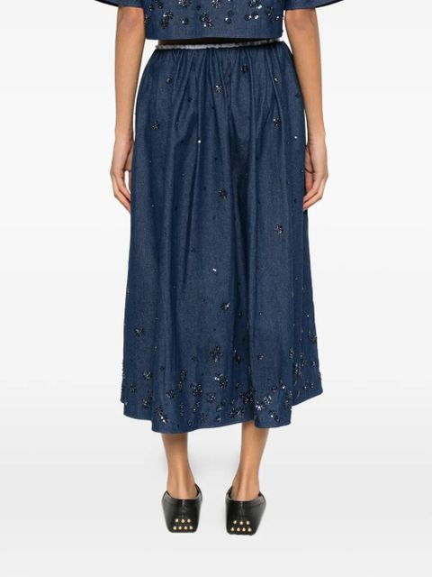 Maje sequin embellished A-line skirt - Blue