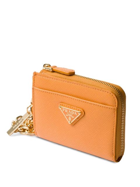 Prada small Saffiano wallet - Orange