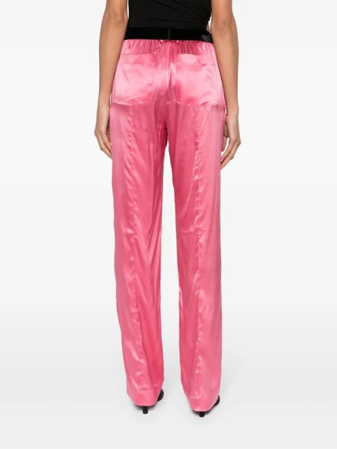 TOM FORD straight-leg silk trousers - Pink
