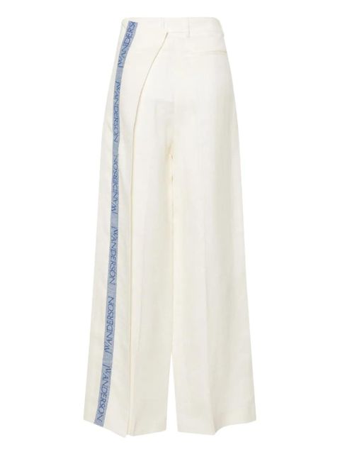 JW Anderson logo-stripe palazzo pants - Neutrals - zdjęcie produktu nr 2