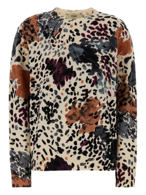 FENDI printed sweater - Neutrals - zdjęcie produktu nr 1