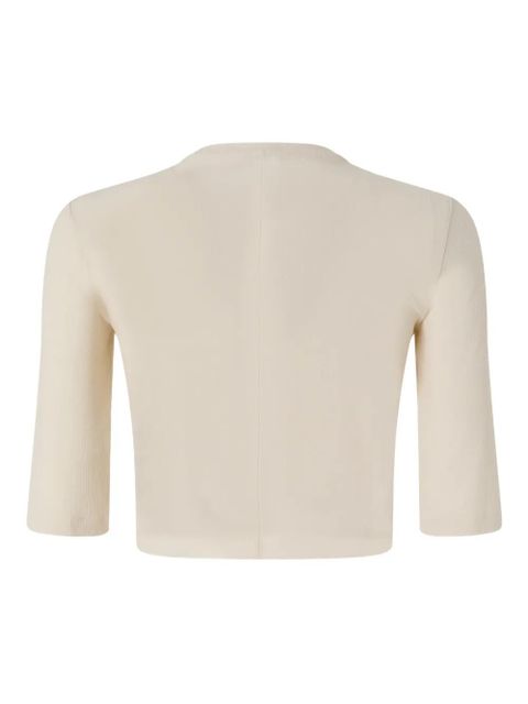 PINKO chain-neckline cropped T-shirt - Neutrals - zdjęcie produktu nr 2