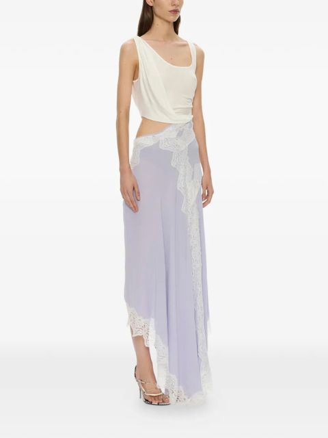 Christopher Esber Verve twisted lace asymmetric dress - Purple - zdjęcie produktu nr 2