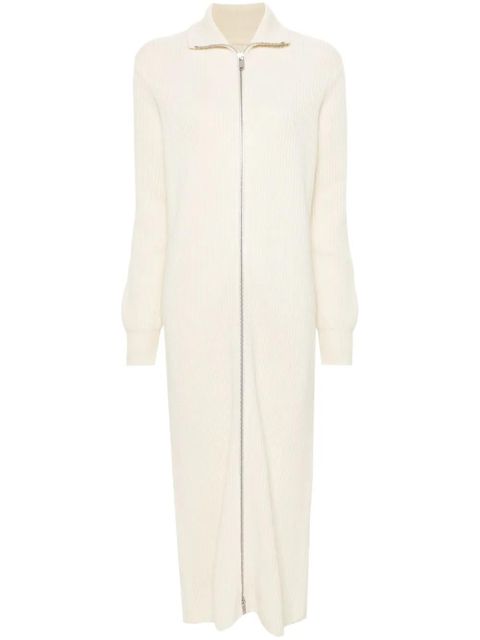 Jil Sander ribbed-knit maxi dress - Neutrals - zdjęcie produktu nr 1