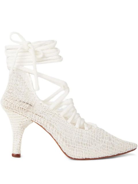 Isa Boulder leather pumps - White - zdjęcie produktu nr 1