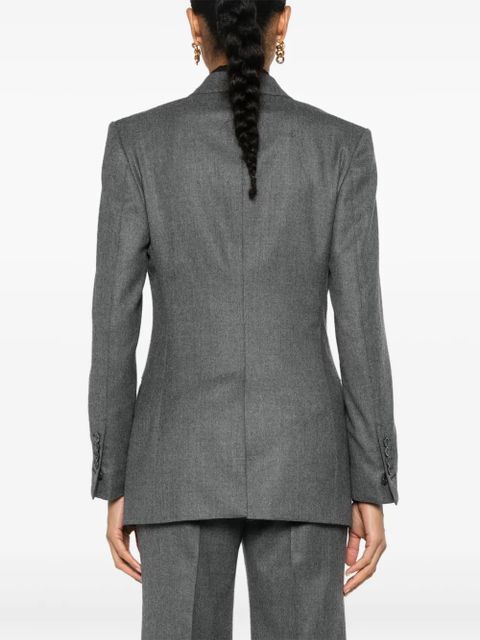 TOM FORD mélange double-breasted blazer - Grey